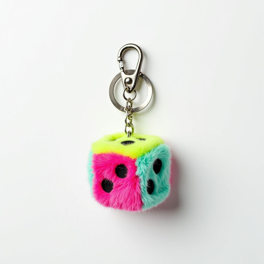 Fuzzy Dice Keychain