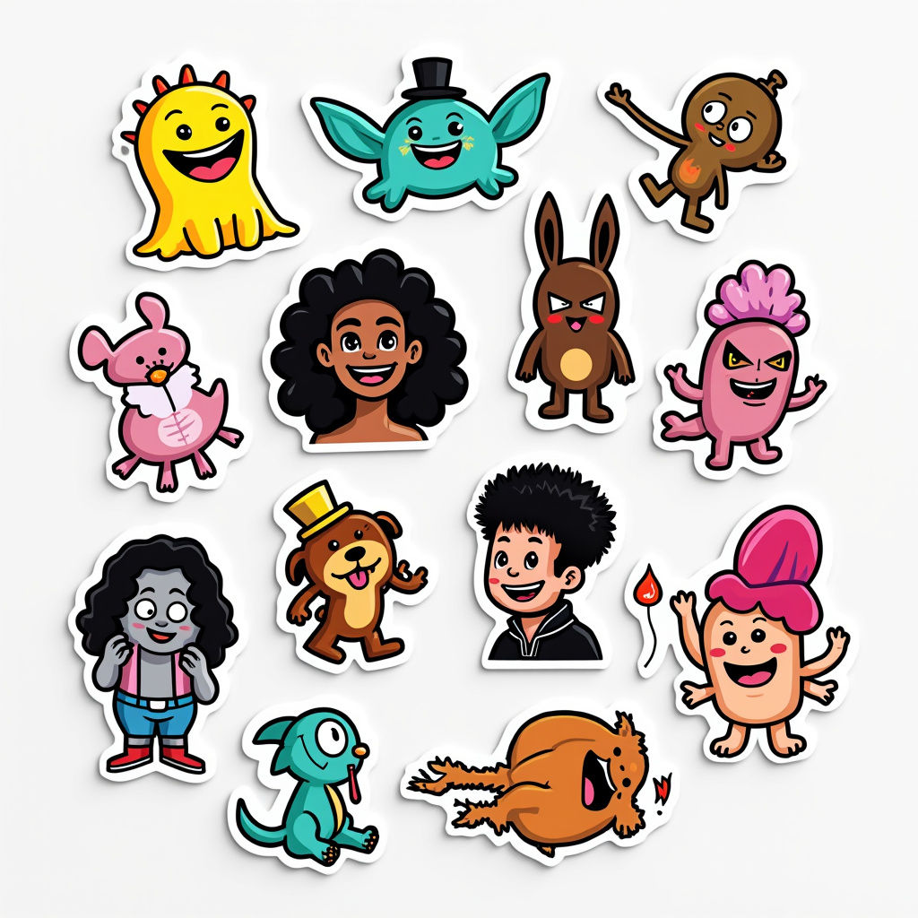 Trippy Character Sticker Set