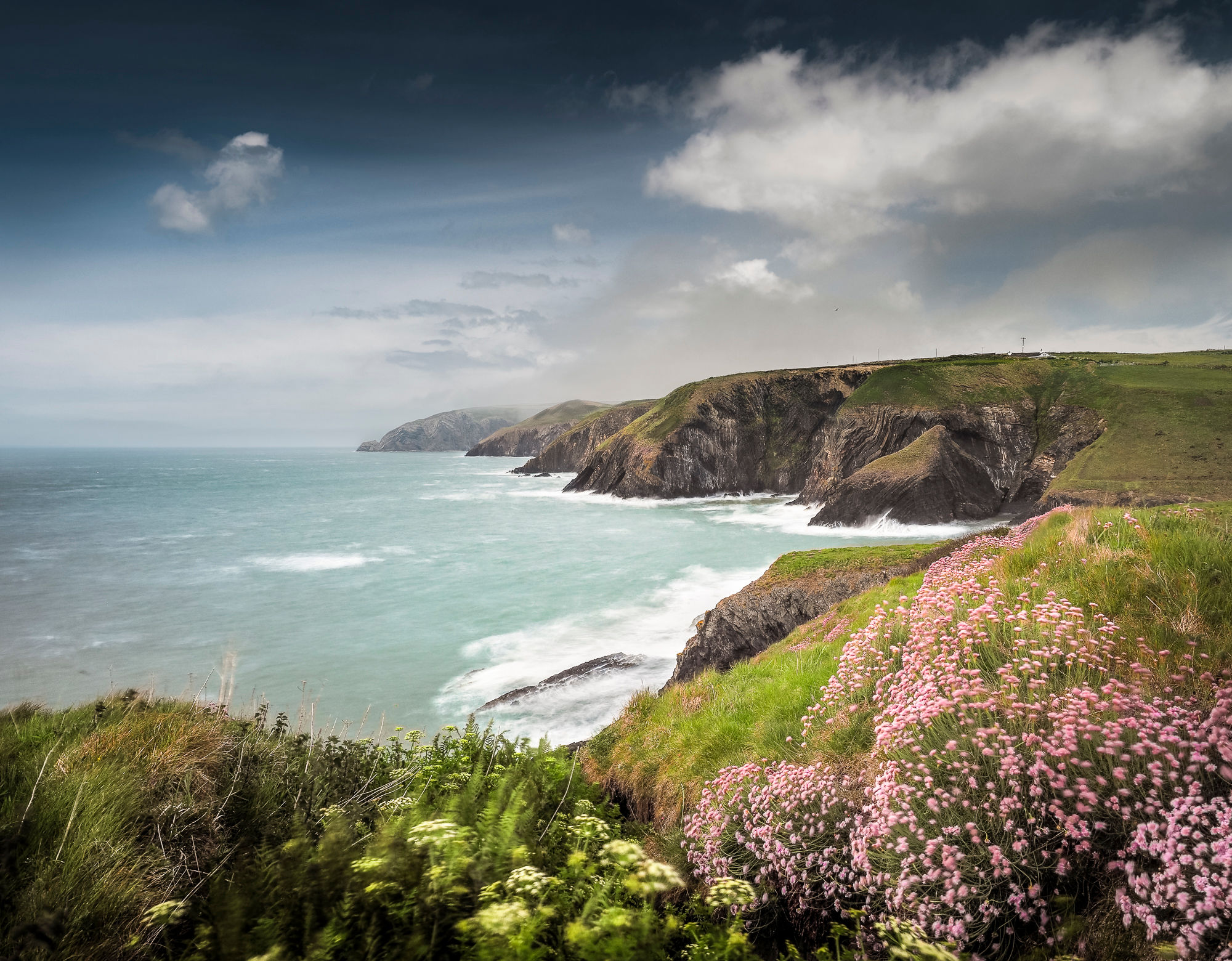 Stormy seas, Ceibwr Bay, Pembrokeshire Coastal Path.