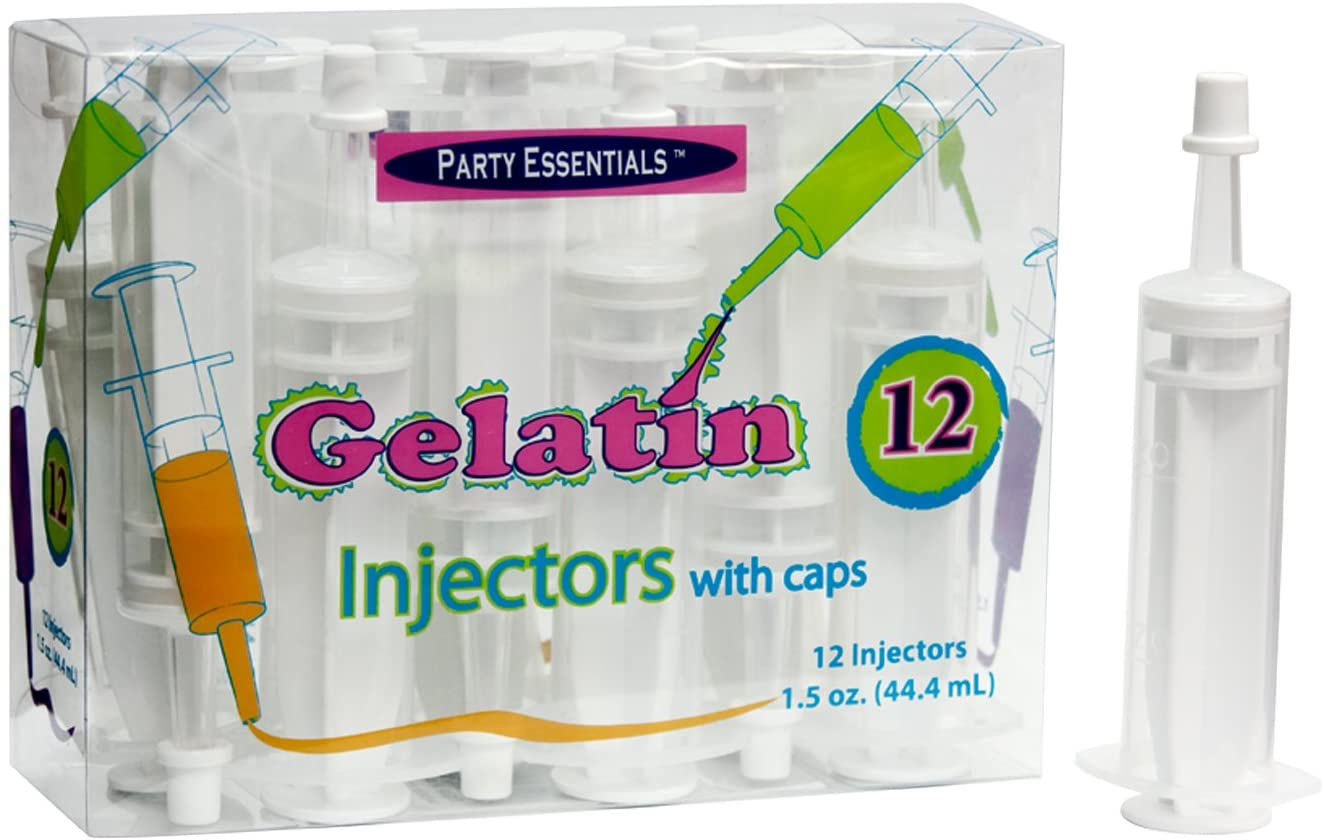 Party Essentials Gelatin Injectors with Caps, Set of 12