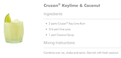 Cruzan Keylime and Coconut Cocktail