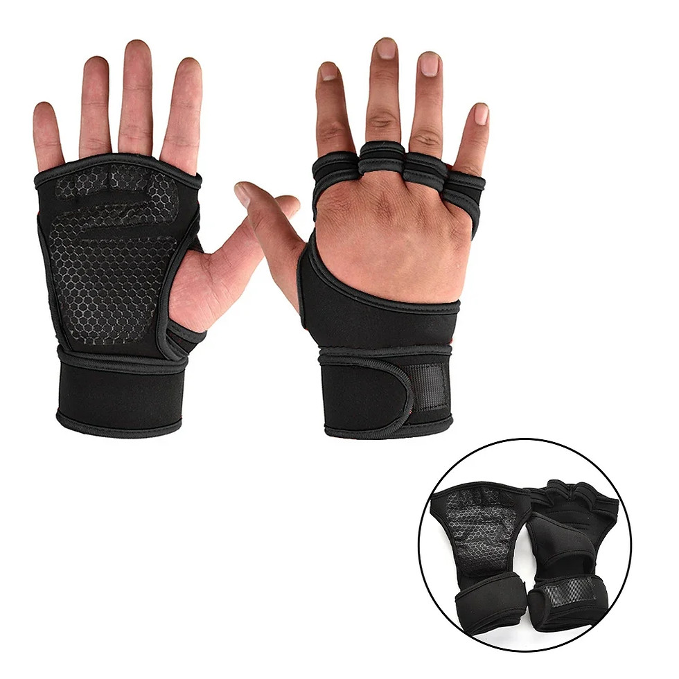 Thumbnail: 1 Pair Weight Lifting Training Gloves Women/Men