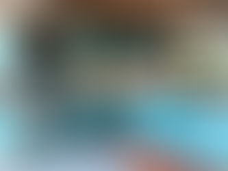 Blue metal kitchen cabinets in mid century modern kitchen