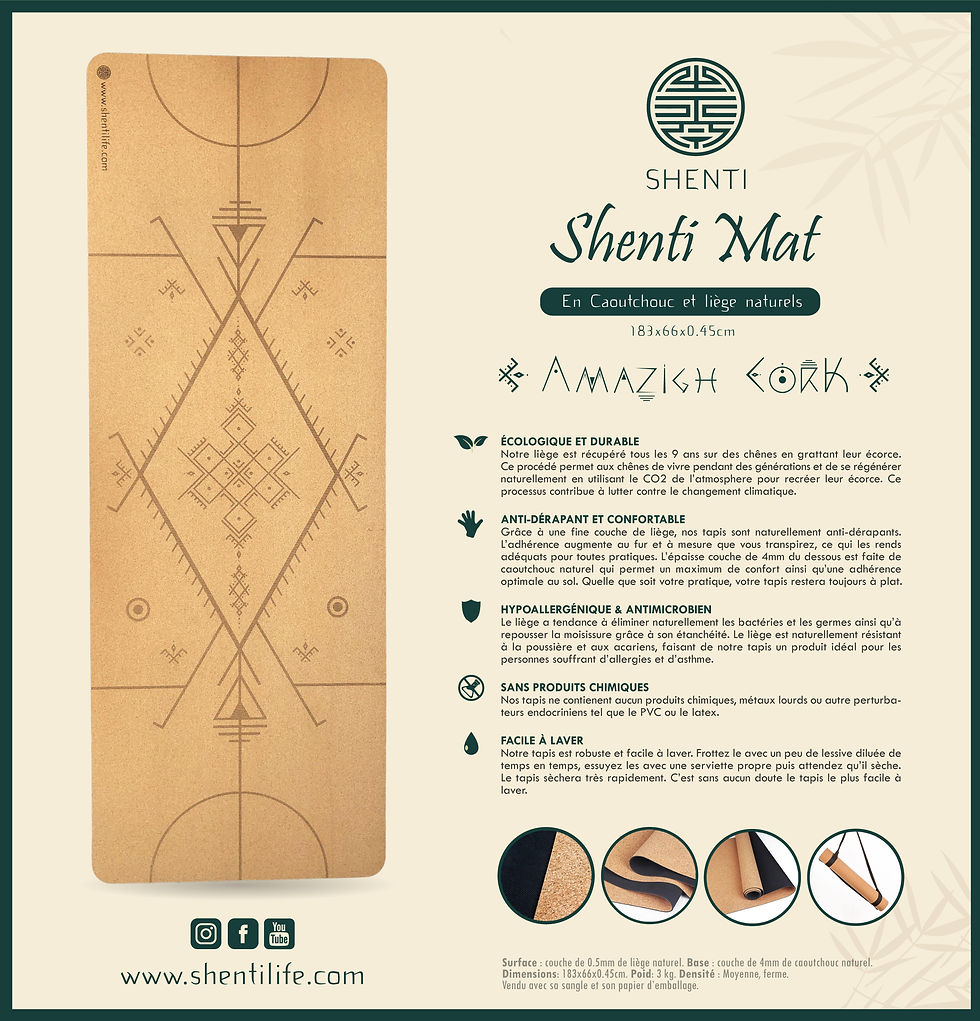Thumbnail: Tapis de Yoga - Amazigh Design - Liège