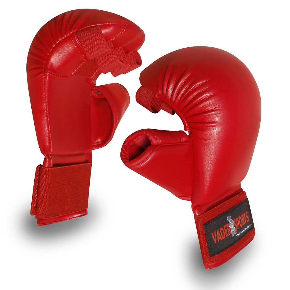 Karate Gloves/ Mitts Full Contact Karate Hand Safety Mitts Red