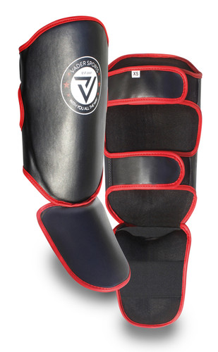 Javson MMA Shin And Instep Guards - Black Unisex Pads For