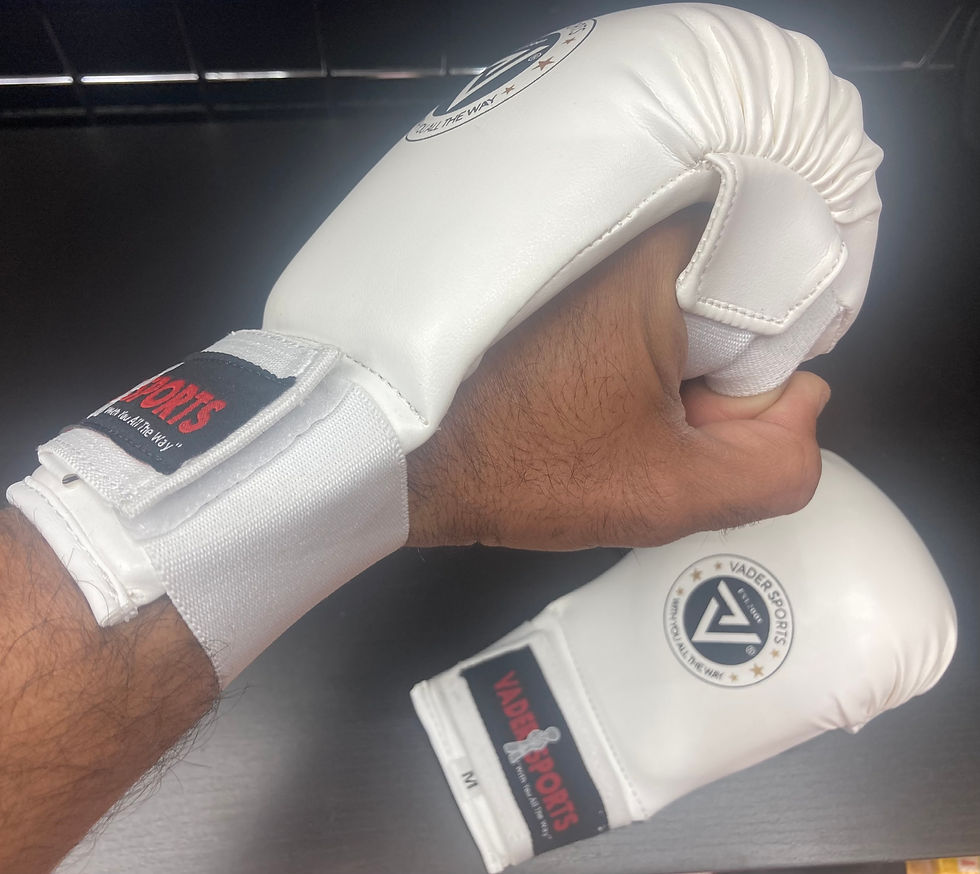 Thumbnail: VADER Karate Gloves No Thumb Sparring Training Karate Mitts Competition gloves