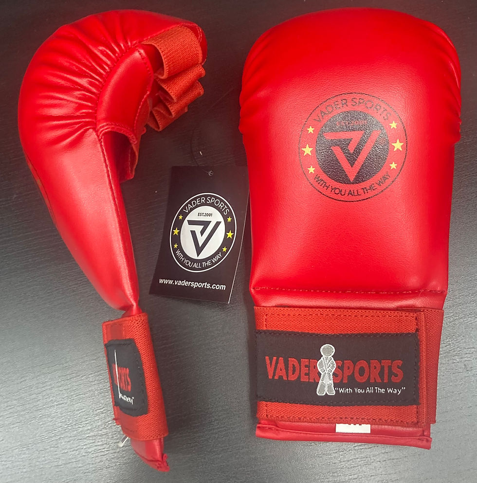VADER Karate Gloves No Thumb Sparring Training Karate Mitts Competition gloves