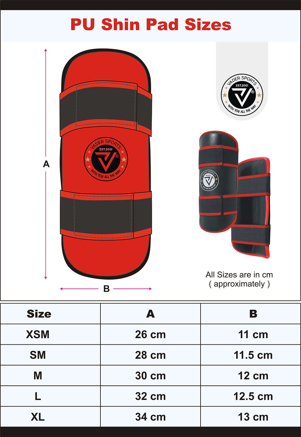 Thumbnail: VADER Kickboxing Shin Pads Foot Pad Set MMA Muay Thai Boxing Boots & Shin Guards