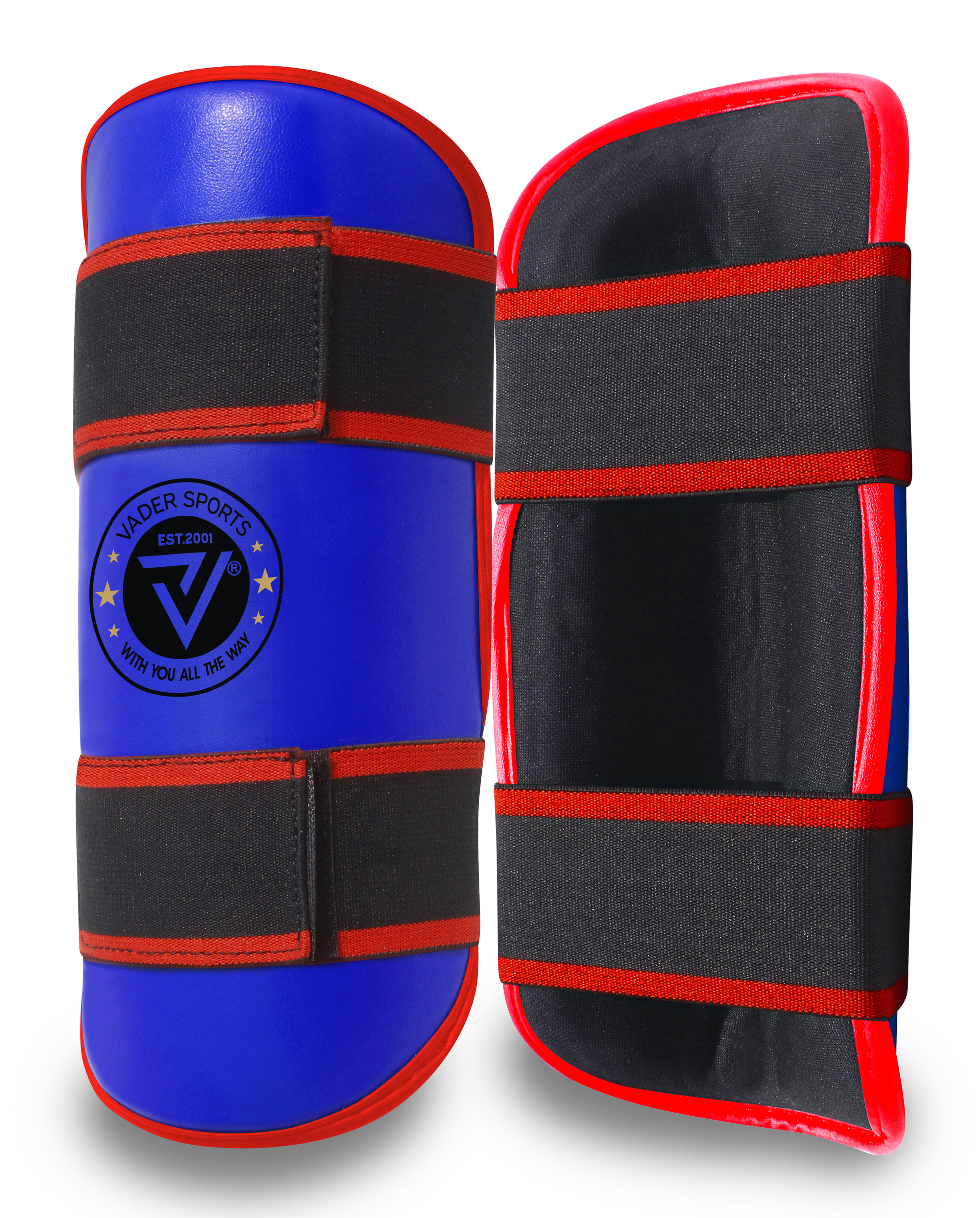 Shin Pads Semi Contact Kick Boxing Shin Protector Shin Guards Blue Kids