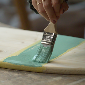 planche d'équilibre bloom board avec peinture à base d'algues