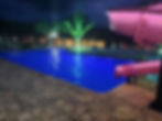 piscina com led azul