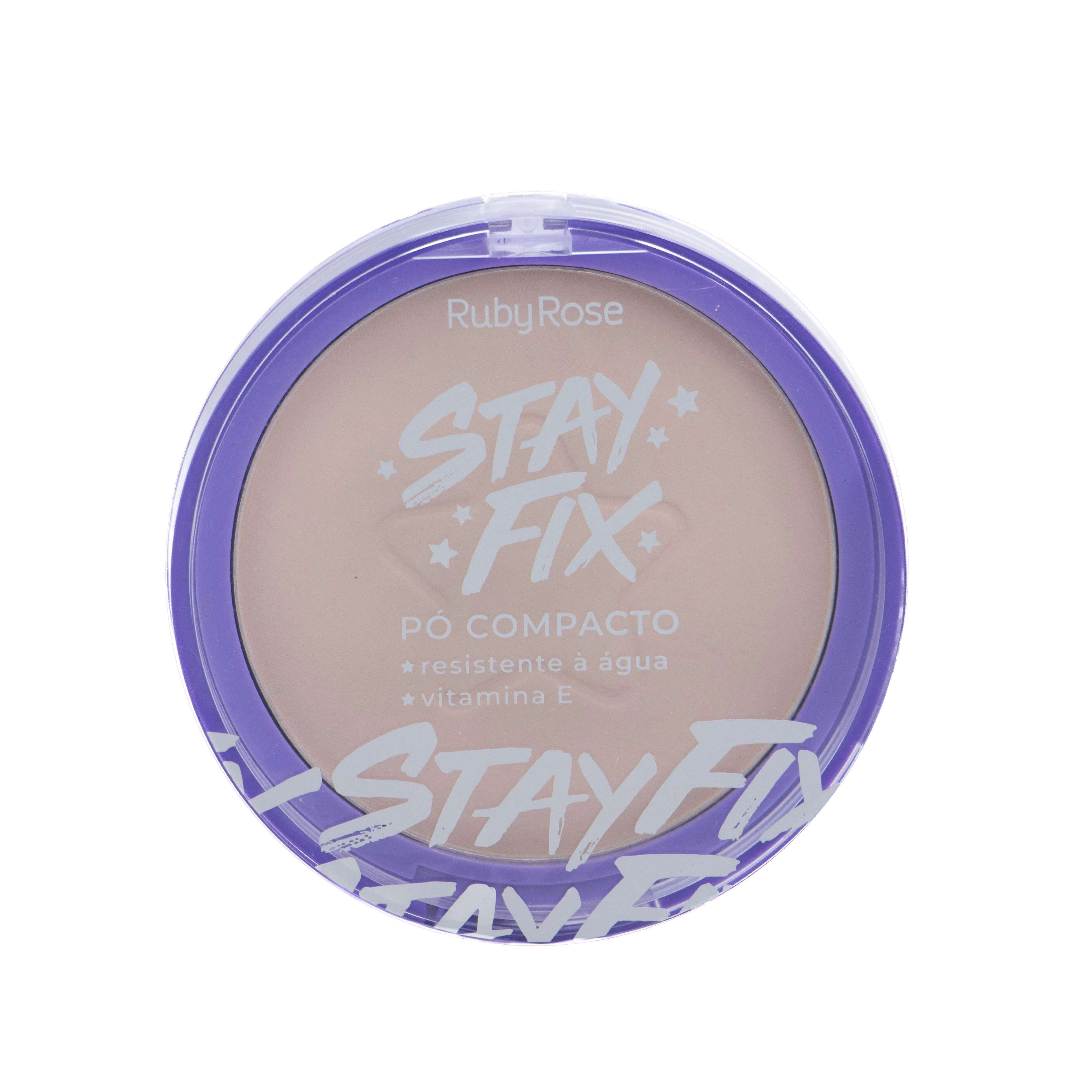 Ruby Rose Polvo Compacto Stay Maquillaje Facial Acabado Perfecto 9.5g