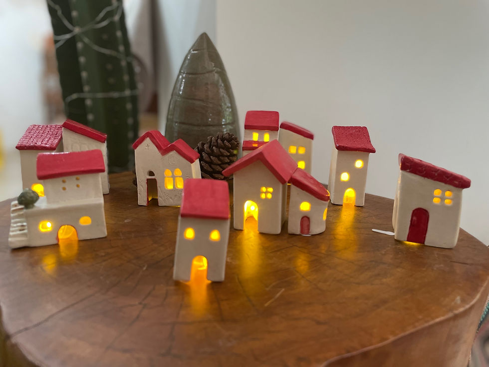 Miniatura: Vilarejo porcelana vermelho (com lâmpadas?