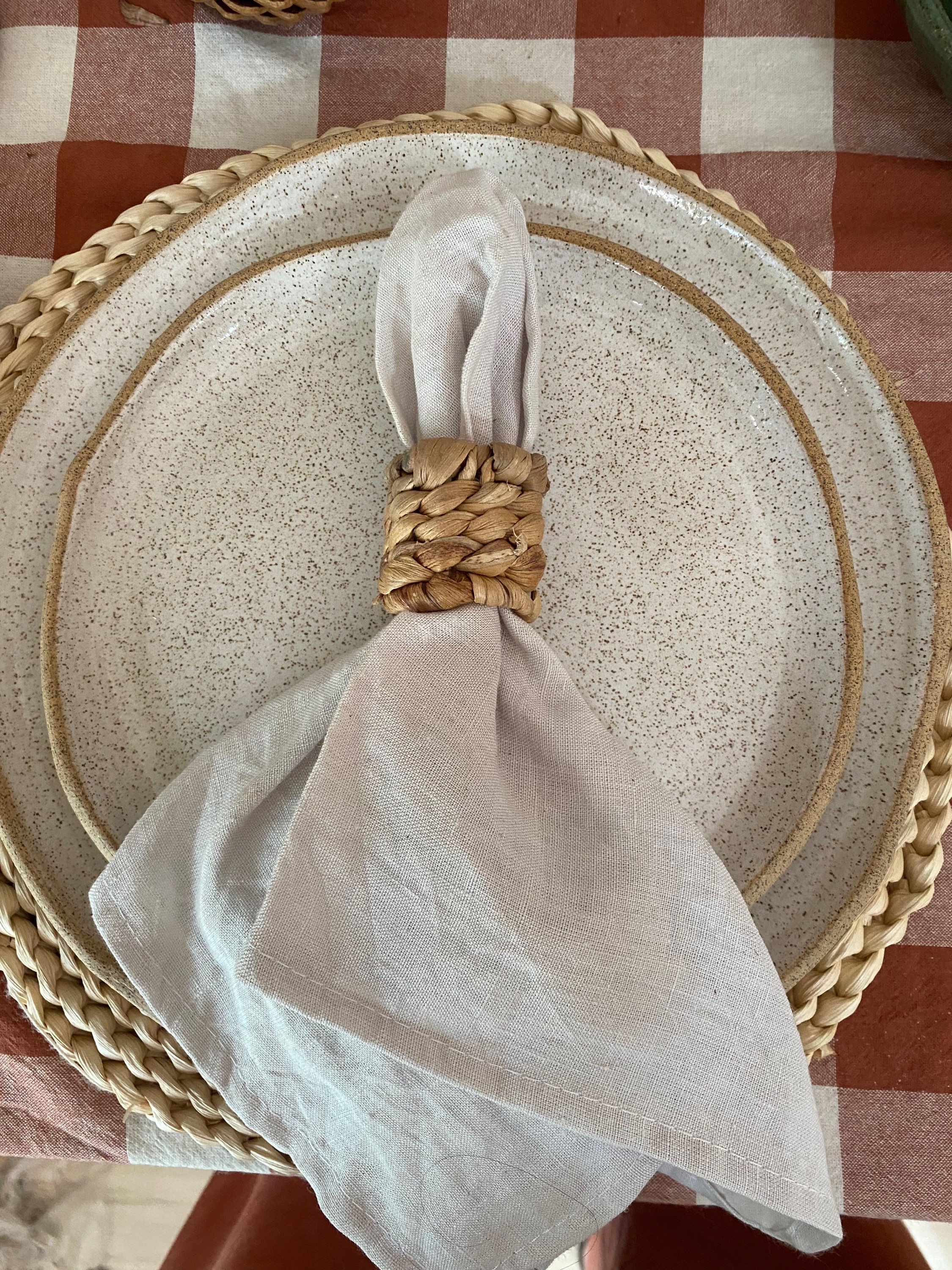 Conjunto prato raso e sobremesa orgânico 