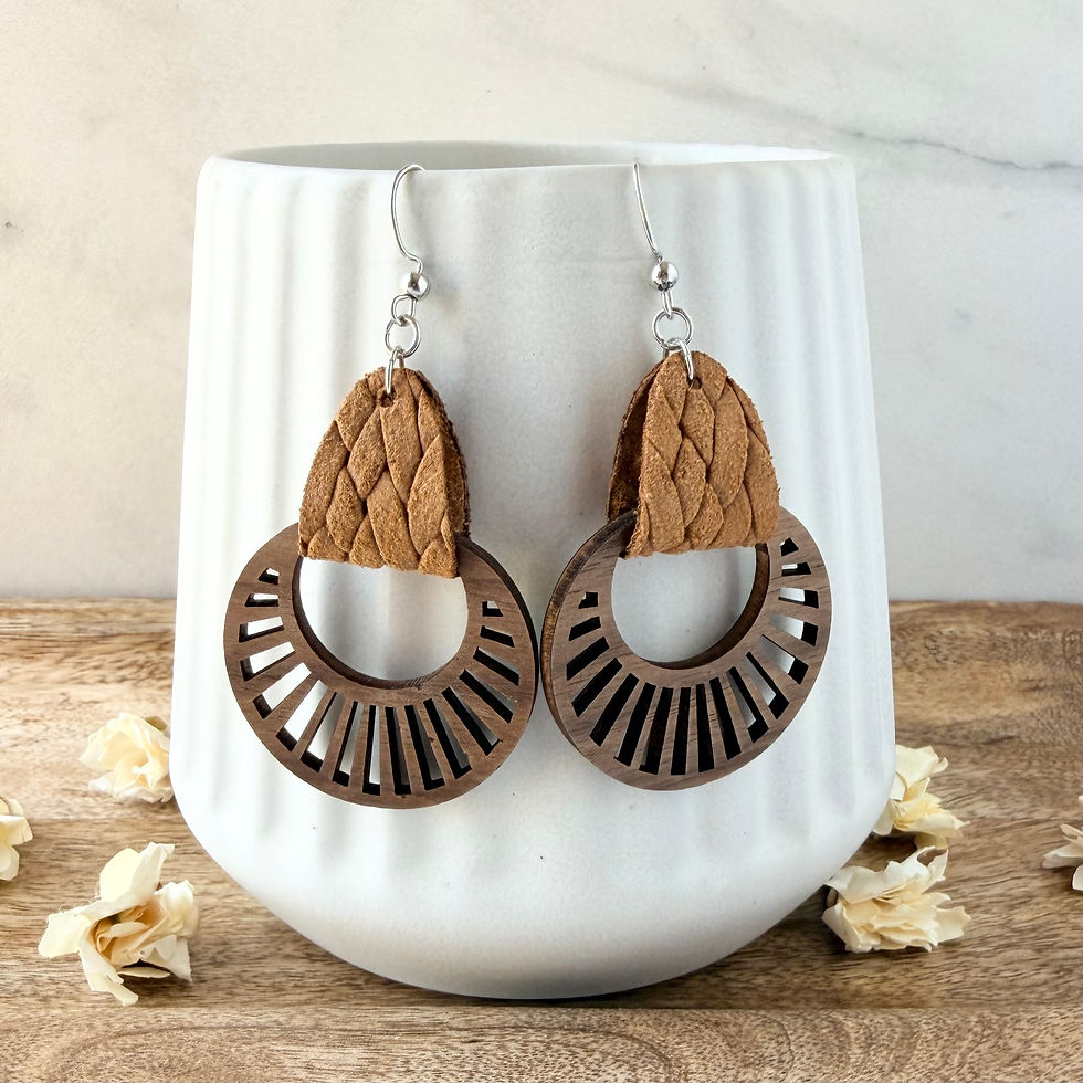 Thumbnail: Radial Hoop Earrings | Mustard Braid