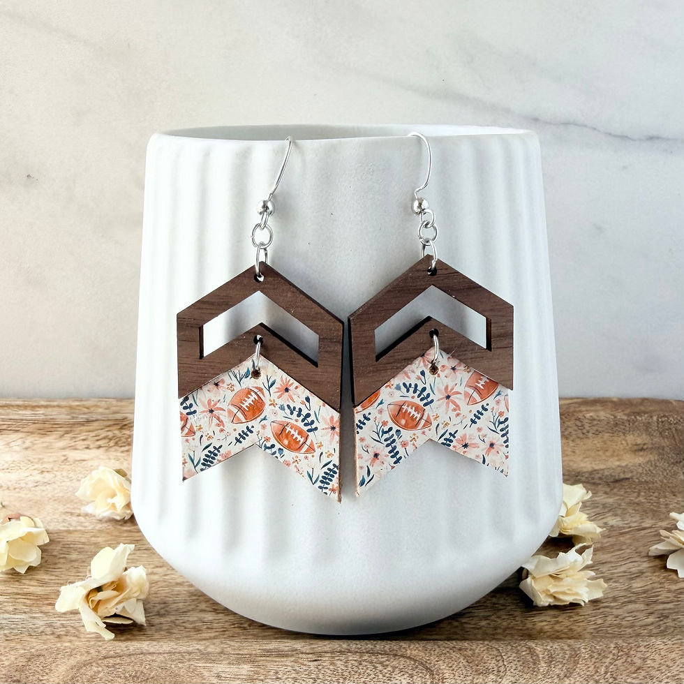 Thumbnail: Chevron Earrings | Football Floral