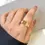 Thumbnail: 18k Plated Rhinestone Ring