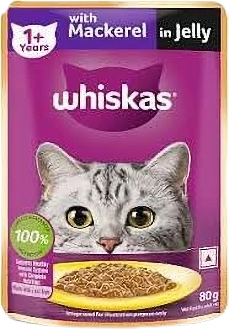 Whiskas Adult Mackerel in Jelly 80gm