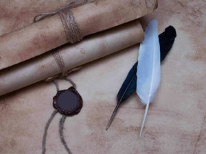 plumes blanches et noires imageant le conte soufi