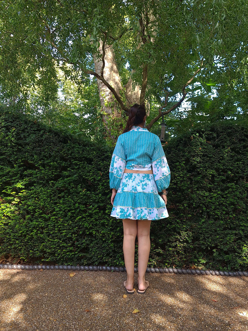 Thumbnail: Matching skirt and wrap top