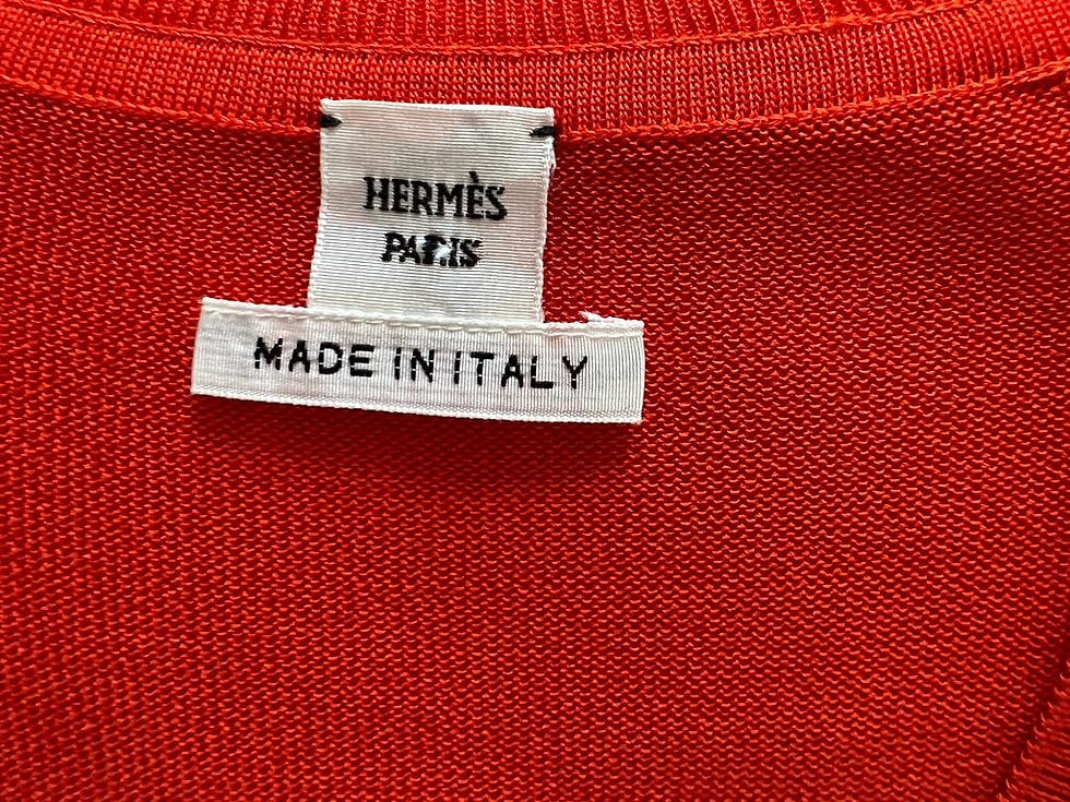 Thumbnail: Herme's  Printed Silk Knit Top