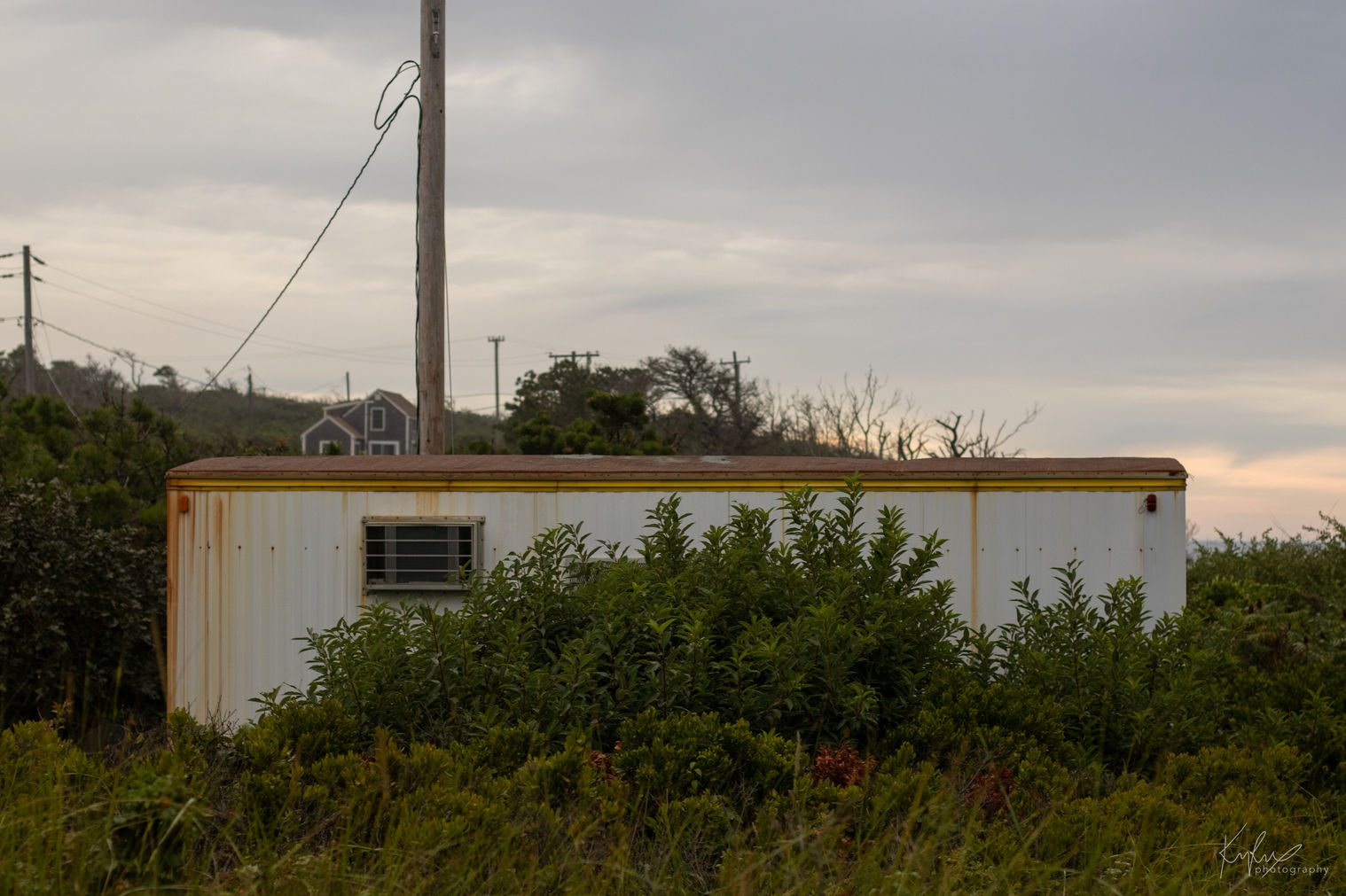 Abandoned building on the beach