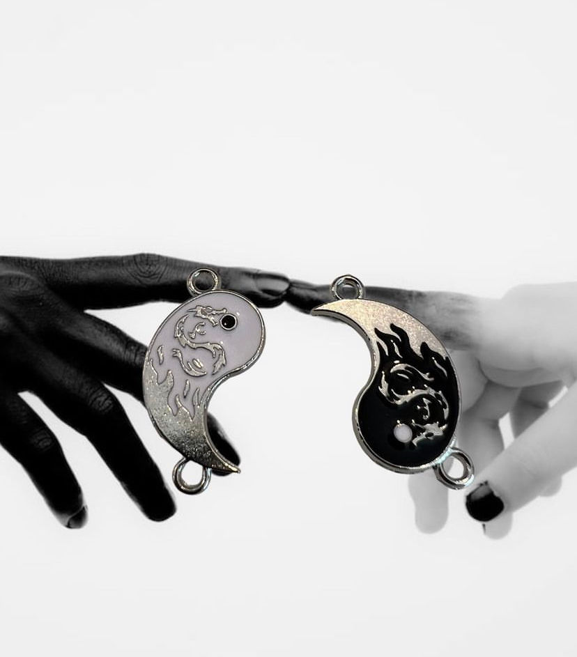 Yingyang esmaltado dragón 