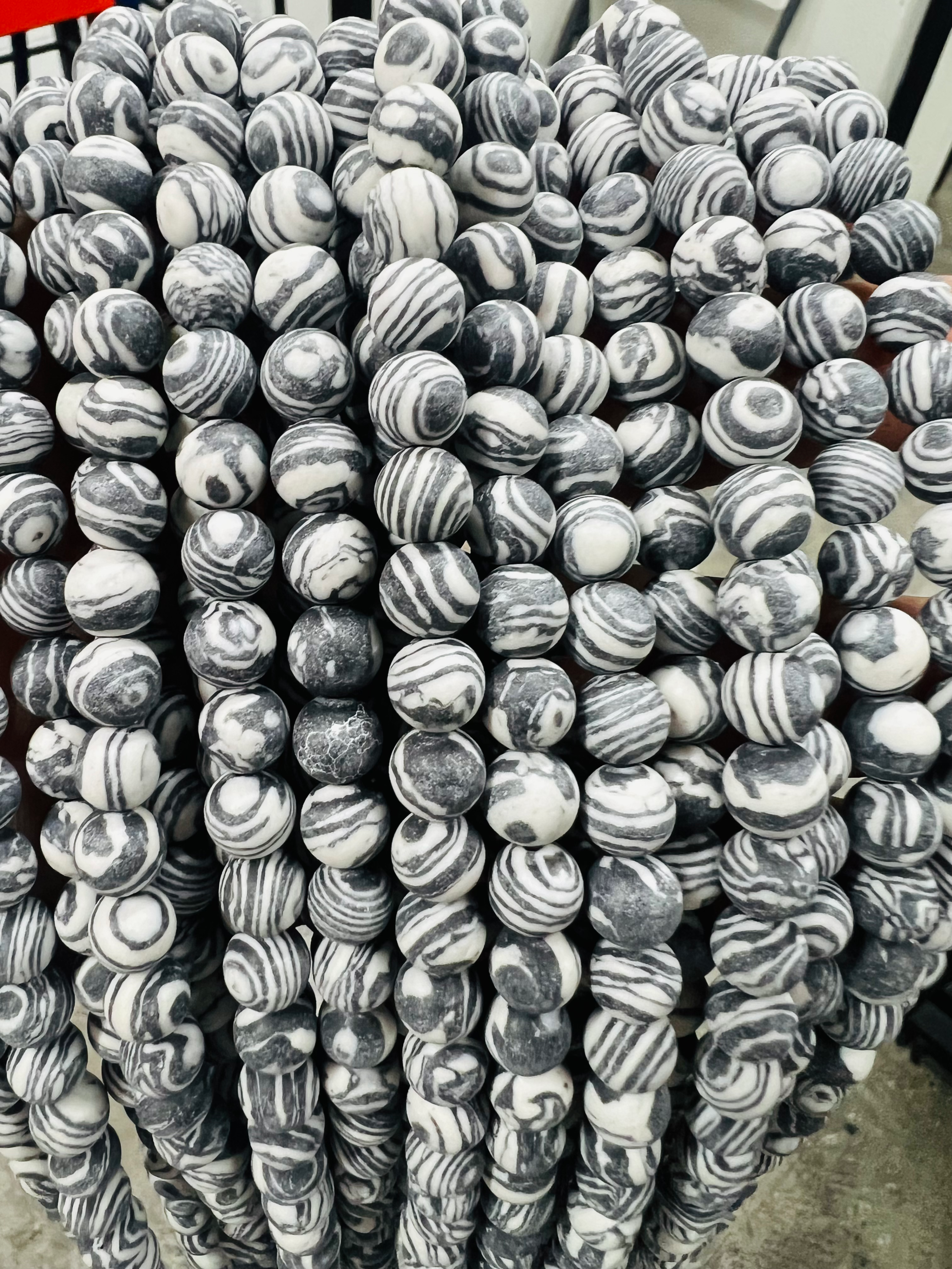  Malaquita zebra 8 mm