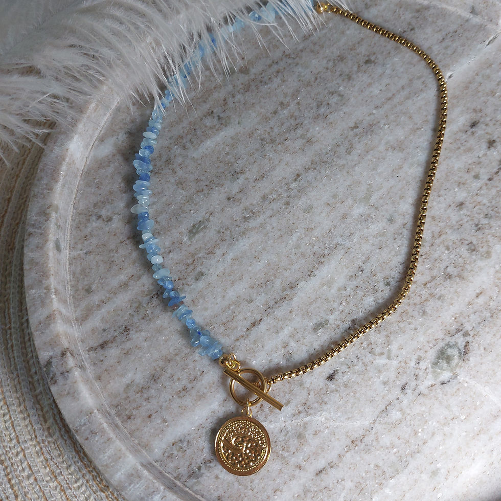 Miniaturbild: Kette Meeresrauschen Aquamarin 