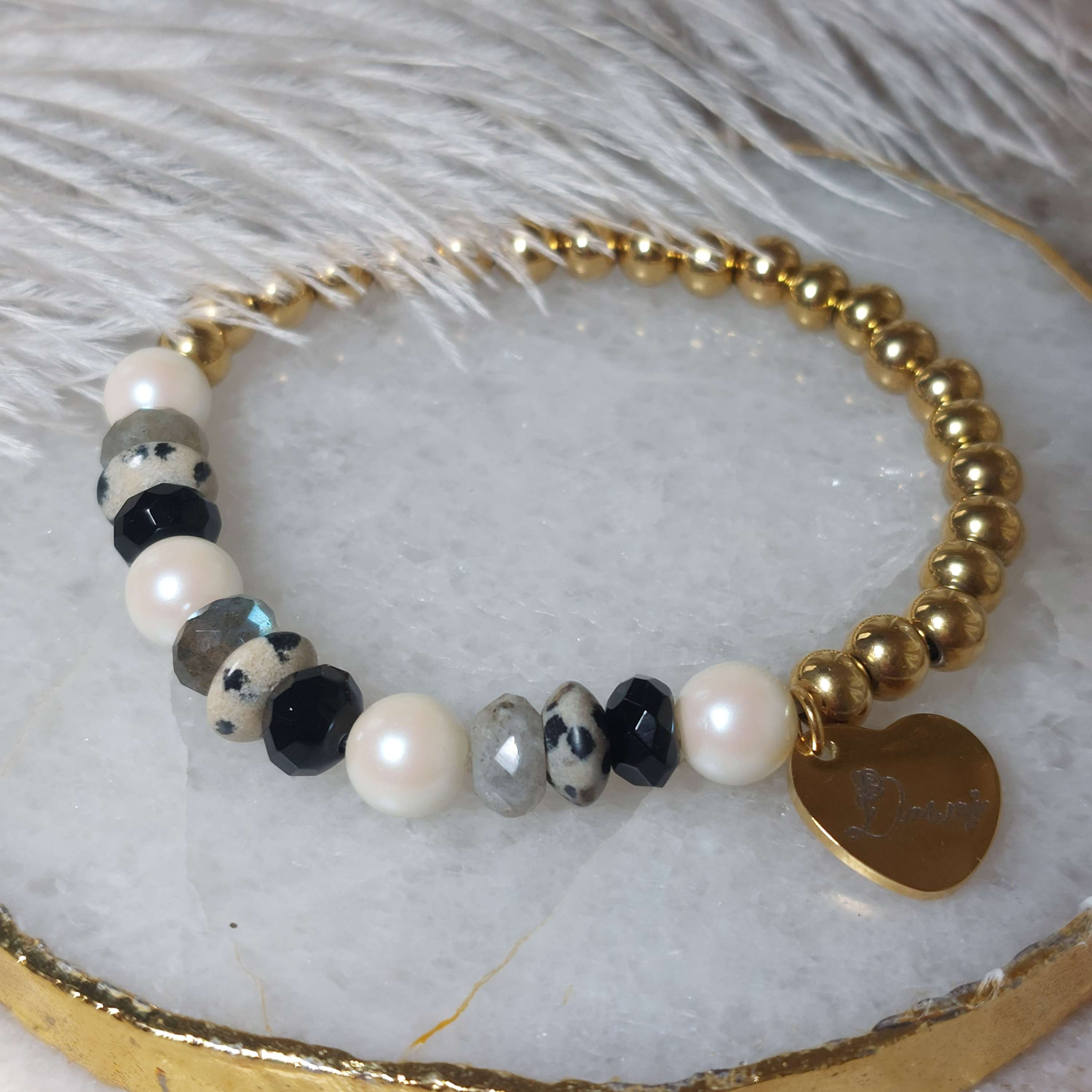 Kugelarmband mix stones