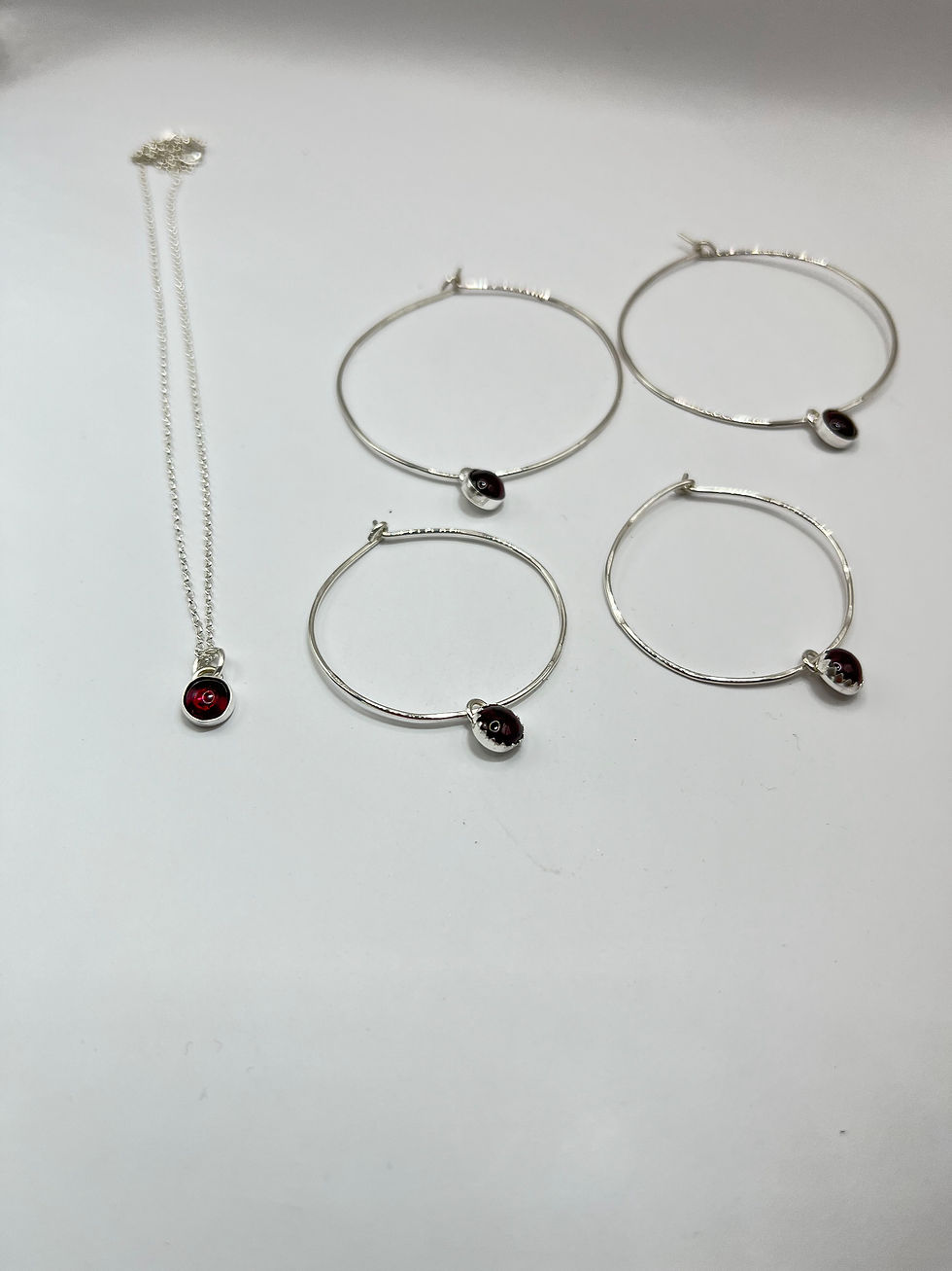 Thumbnail: Garnet Pendant in Sterling Silver