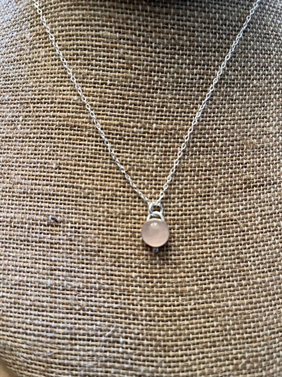 Thumbnail: Rose Quartz & Sterling Silver Pendant