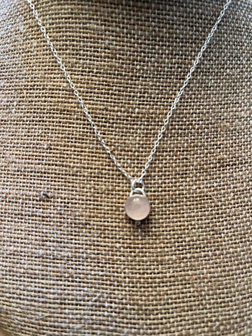 Thumbnail: Rose Quartz & Sterling Silver Pendant