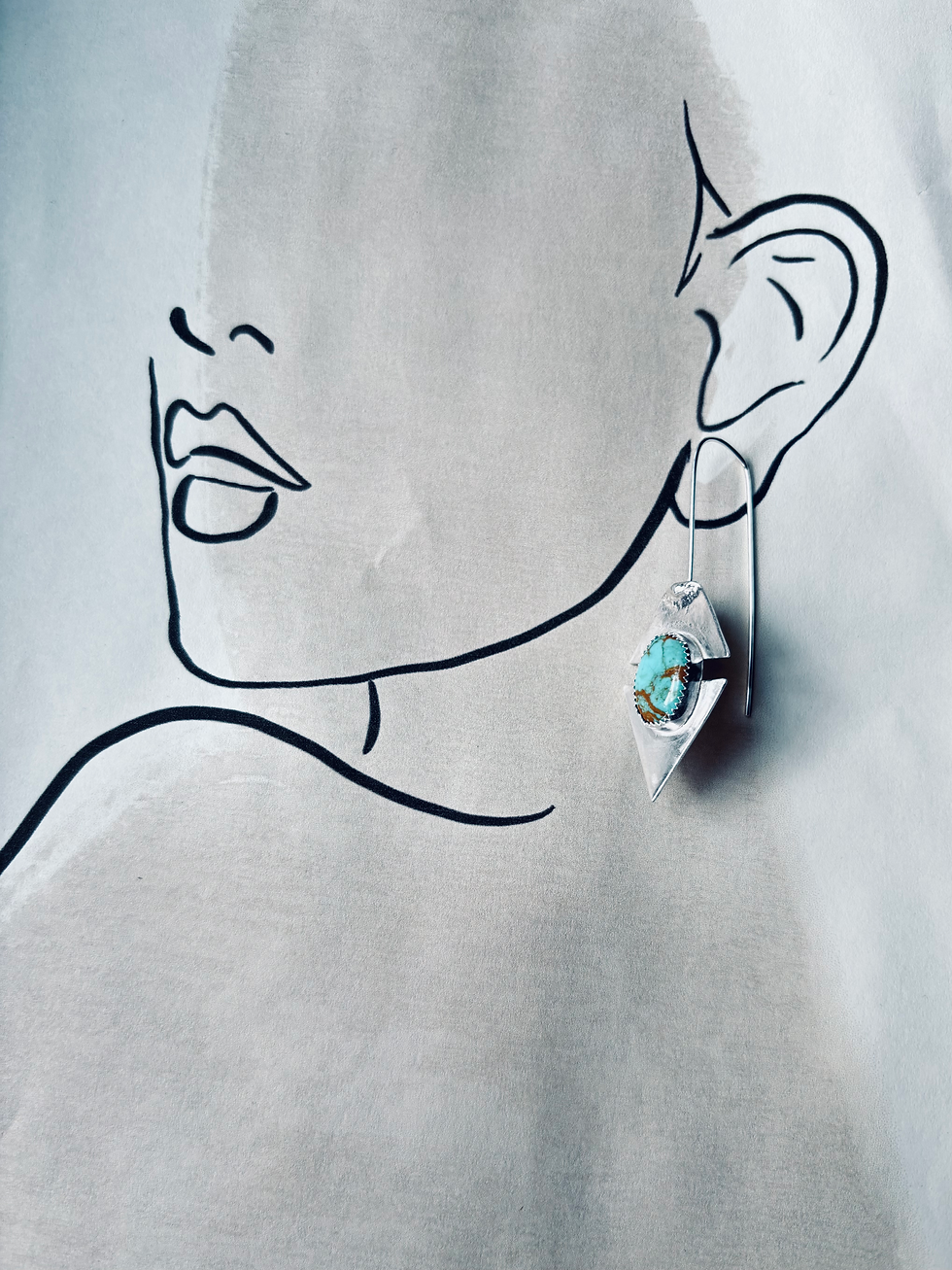 Thumbnail: Turquoise Earrings in Sterling Silver