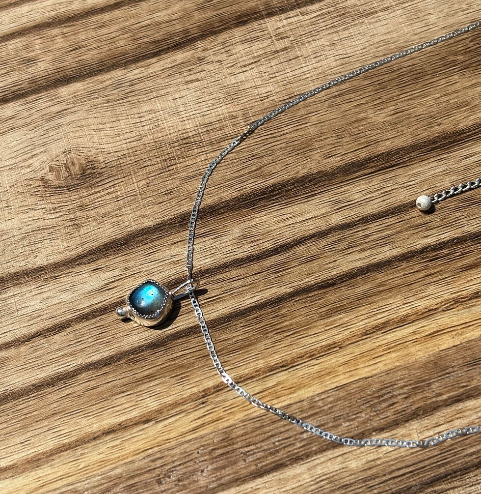Thumbnail: Sterling Silver & Labradorite Pendant