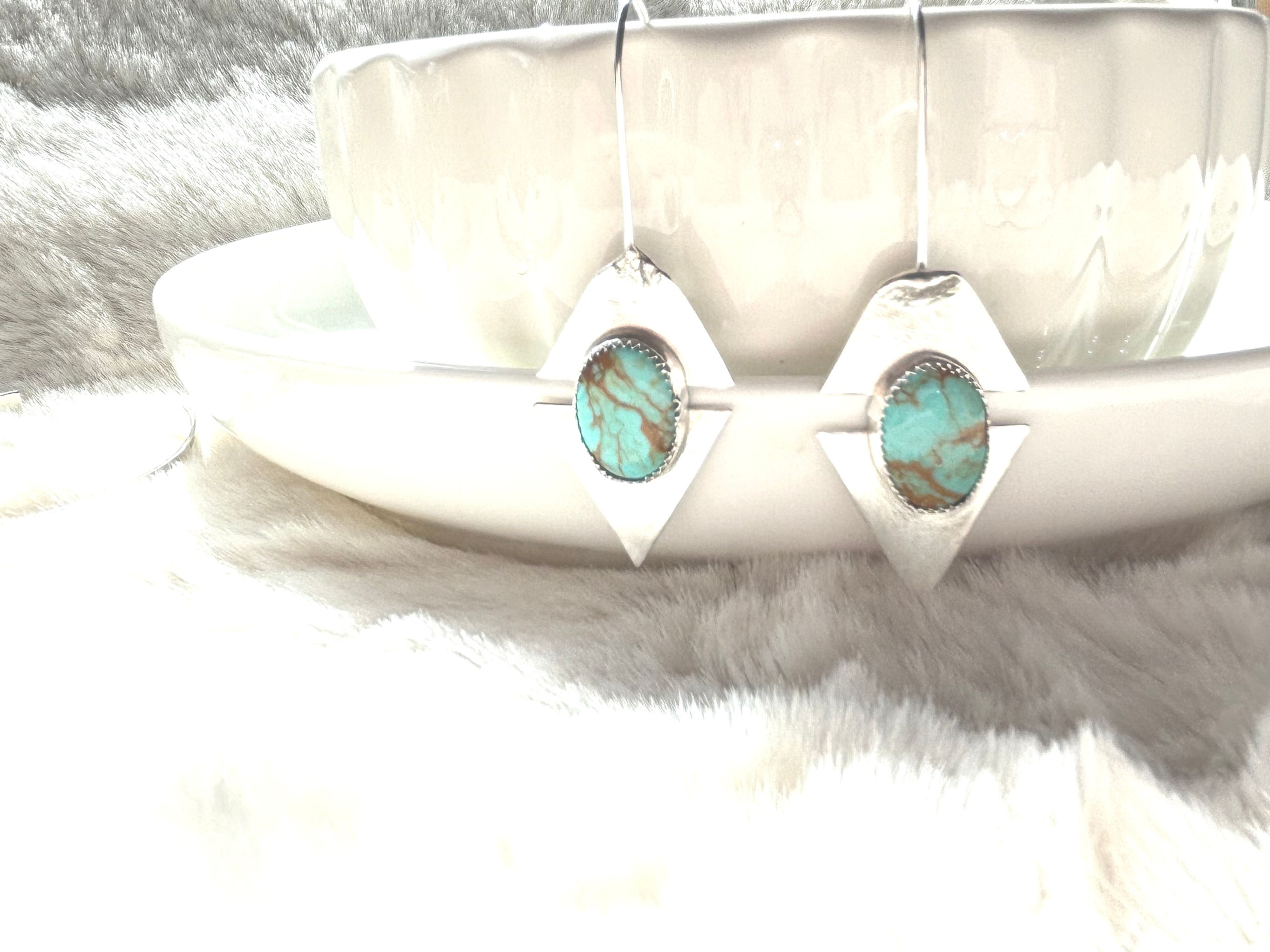 Turquoise Earrings in Sterling Silver