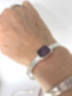 Sterling Silver & Plum Bracelet