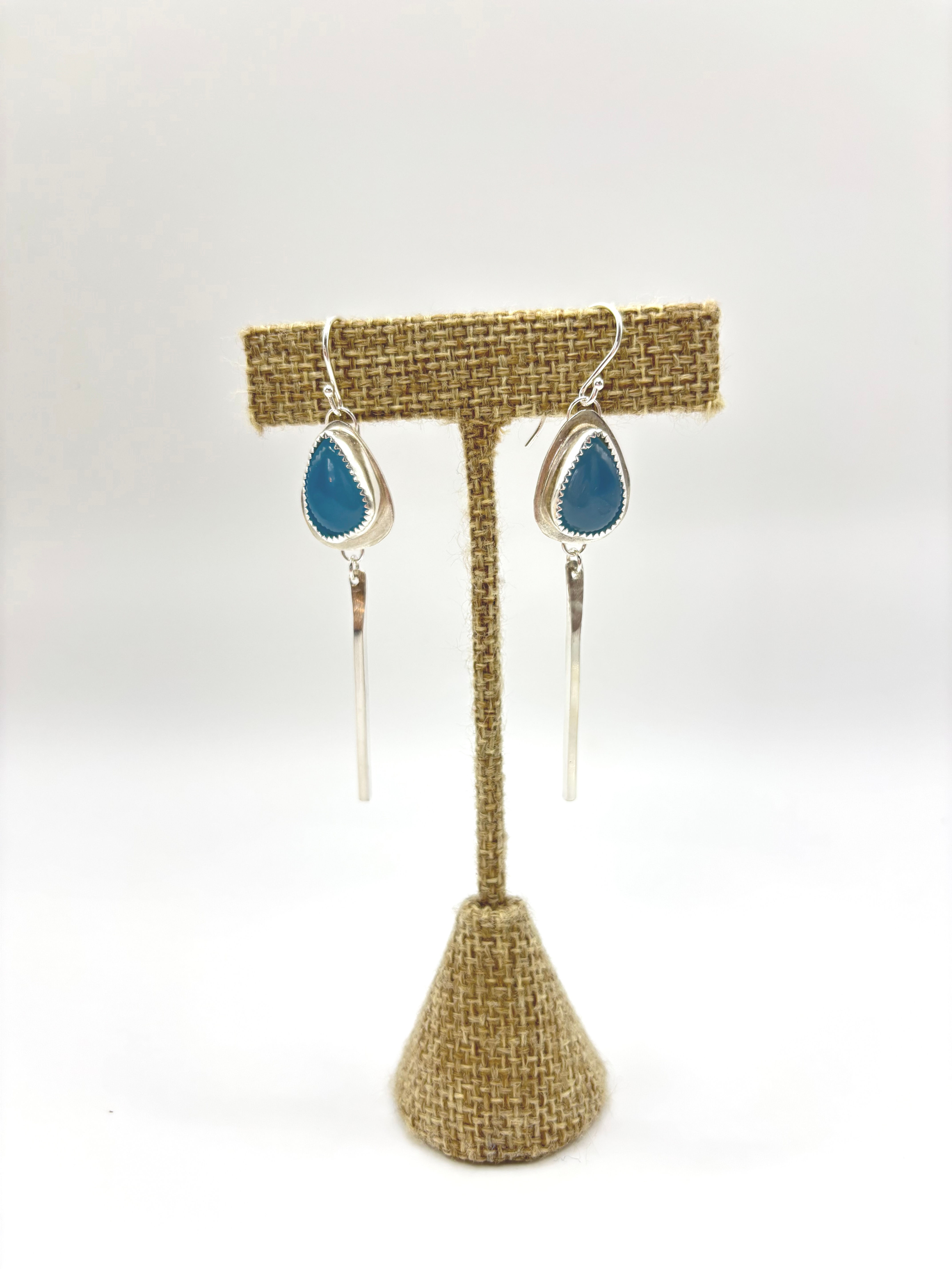 Blue Chalcedony Earrings