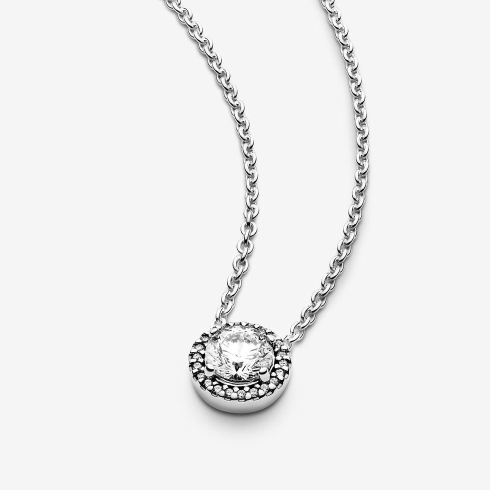 Thumbnail: Pandora Round Sparkle Halo Necklace (396240CZ)
