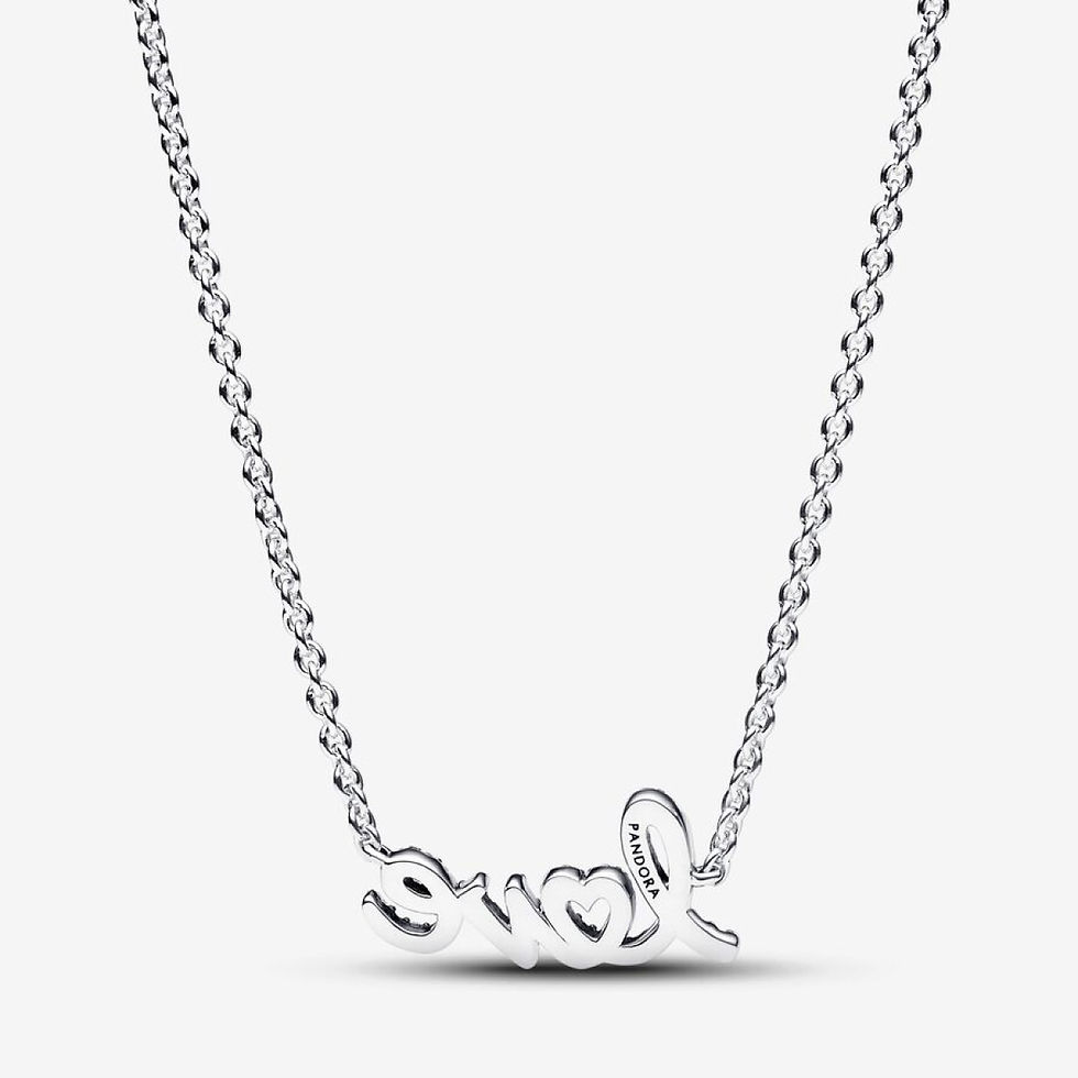 Thumbnail: Pandora Sparkling Handwritten Love Collier Necklace (393076C01)