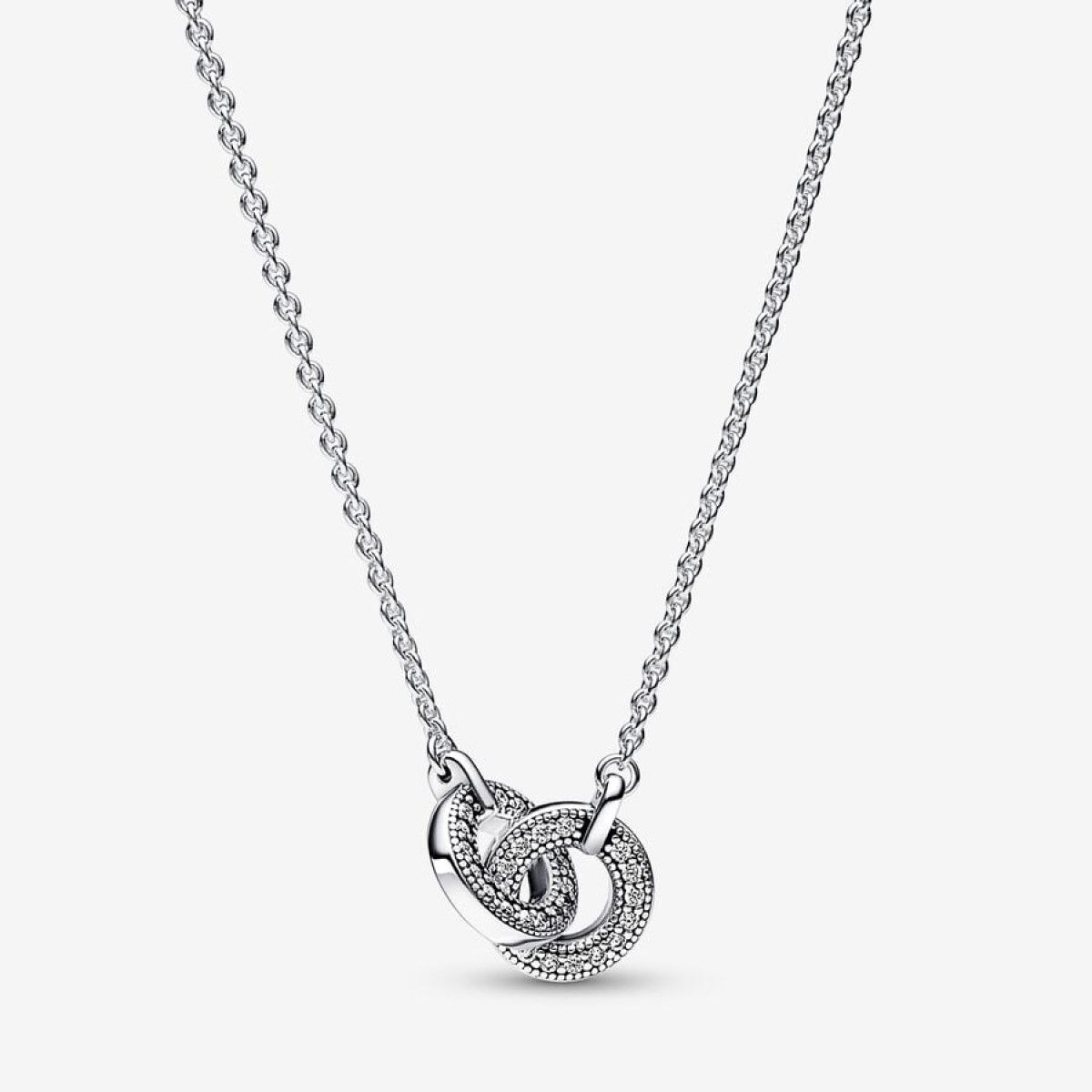 Pandora Signature Intertwined Pavé Pendant Necklace (392736C01)