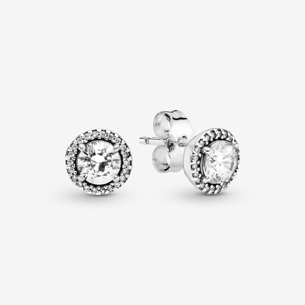 Pandora Round Sparkle Stud Earrings (296272CZ)