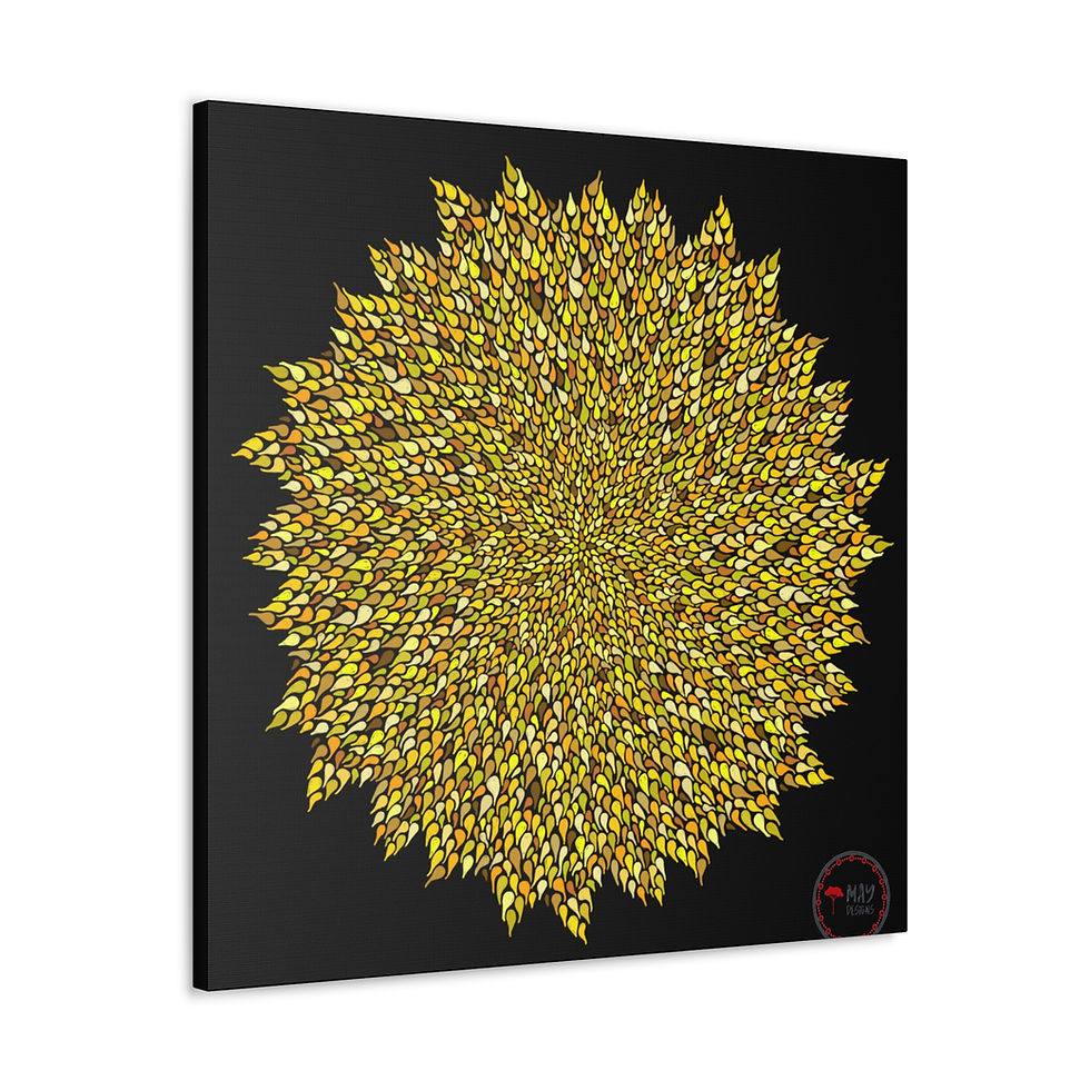 Thumbnail: Golden Healing Leaves Indigenous Australian Wall Art,Canvas Print