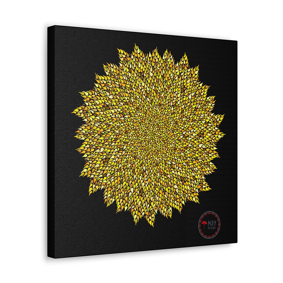 Thumbnail: Golden Healing Leaves Indigenous Australian Wall Art,Canvas Print