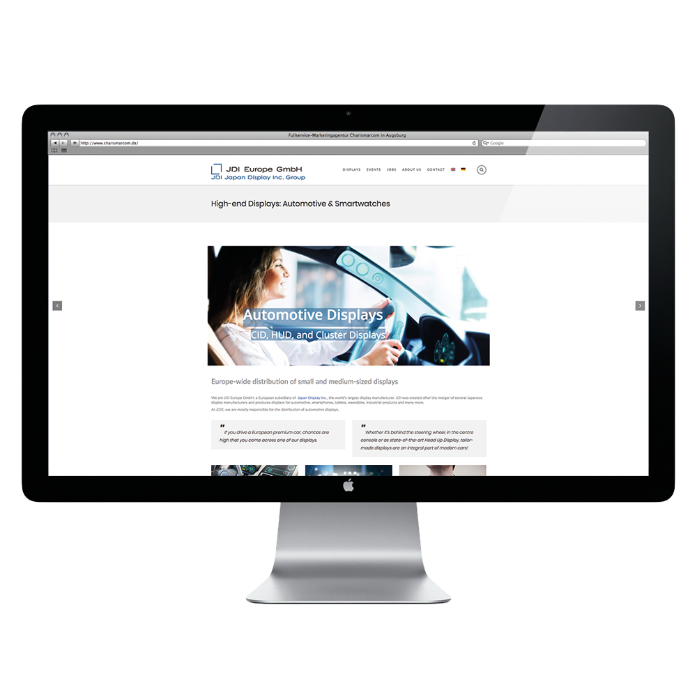 Erstellung des SEO-optimierten Webauftritts für JDI Europe