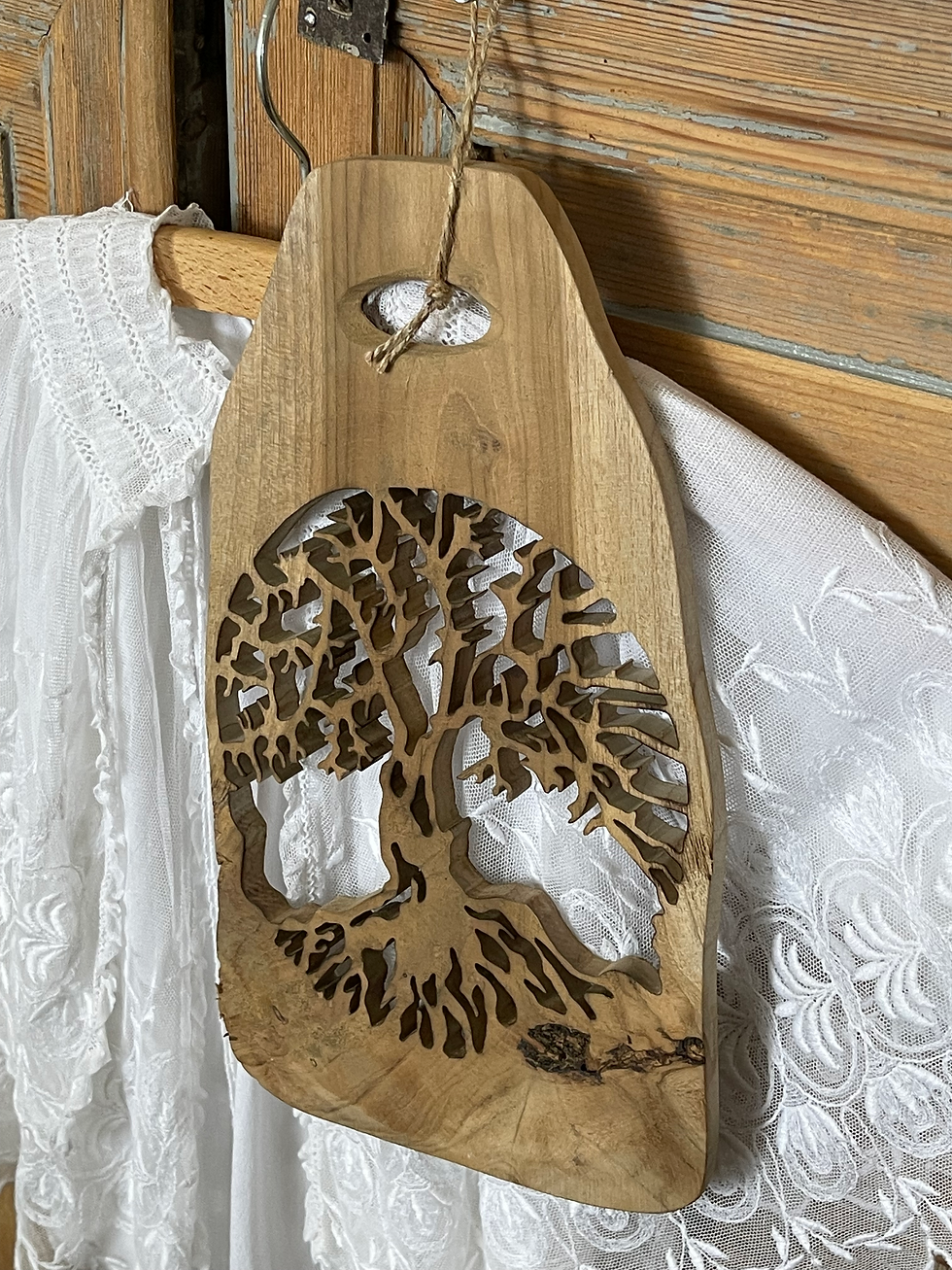 Arbre de vie planche déco teck