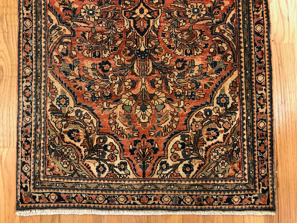 Thumbnail: 2'5" x 6'1" Sarouk Antique Rug