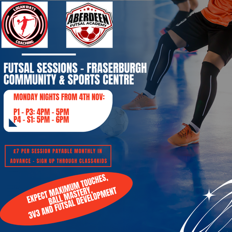 Aberdeen Futsal Academy and Logan Watt Coaching partnership!
