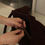 Thumbnail: Suede shoulder bag in burgundy